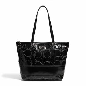 Coach Black Signature Tote